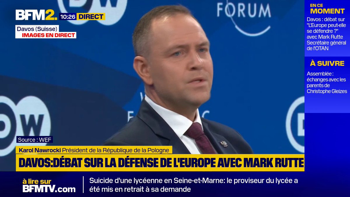 "Je considère le Groenland comme un point stratégique dans la question géopolitique entre le mondre libre, le monde des démocraties, l'indépendance et la Russie", selon le président de la République de la Pologne #BFM2