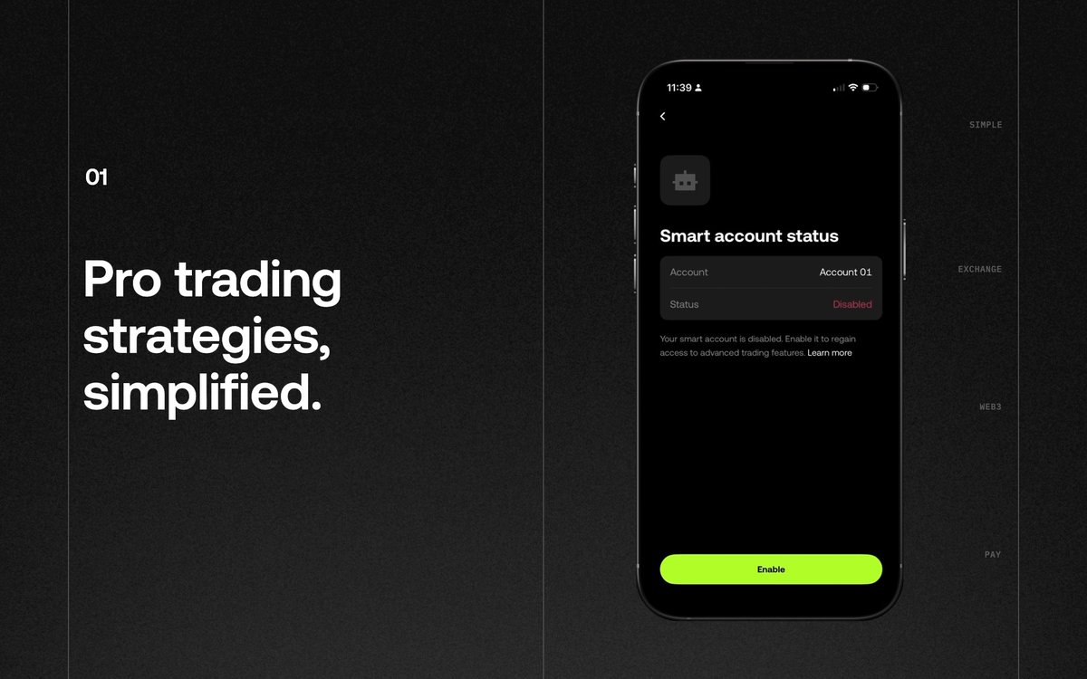 Trading onchain ≠ making compromises Create a Smart Account to unlock pro trading tools through a unified app interface that lets you scan trending tokens, track smart money & copy top traders in one fully self-custodial OKX Wallet Live for all applicable users. Try now: