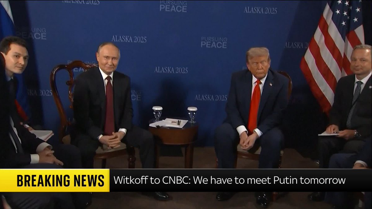 BREAKING: US Special Envoy Steve Witkoff tells CNBC 'we have to meet Putin tomorrow.' It comes after speaking about a number of world leaders accepting invitations to join the Board of Peace. 📺 Sky 501, Virgin 602, Freeview 233 and YouTube