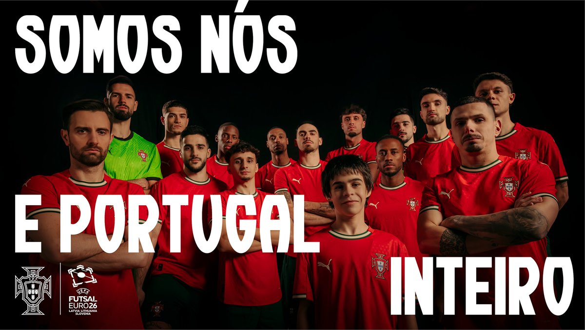 "És tu e mais quantos?". 𝗦𝗼𝗺𝗼𝘀 𝗡𝗼́𝘀 𝗲 𝗣𝗼𝗿𝘁𝘂𝗴𝗮𝗹 𝗜𝗻𝘁𝗲𝗶𝗿𝗼! 🫂🇵🇹 #FazHistória | #FutsalEURO