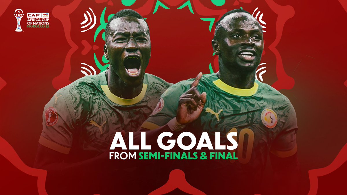 The semi-final and final goals, brought together and presented by Danone. ✌️ #TotalEnergiesAFCON2025