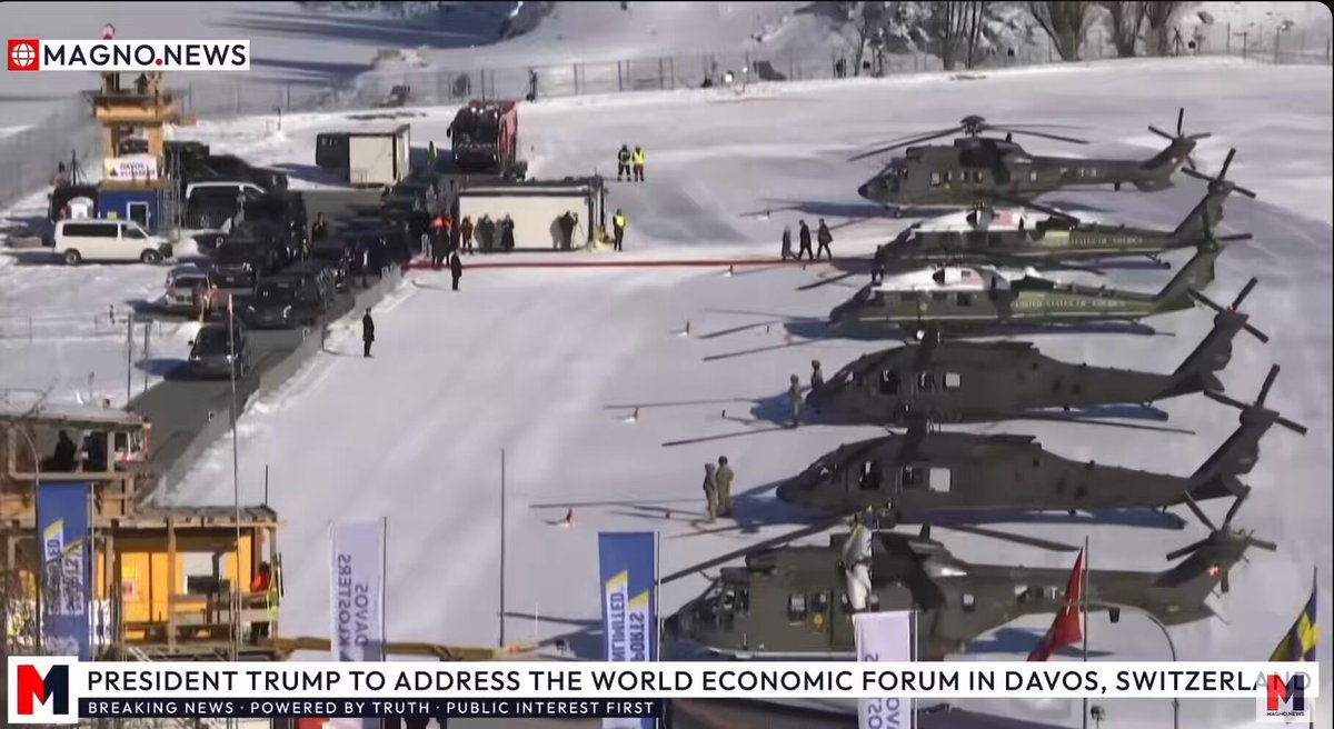 The US Nuclear football just landed in Davos, Switzerland for the WEF 2026. 🇺🇸☢️💪😎