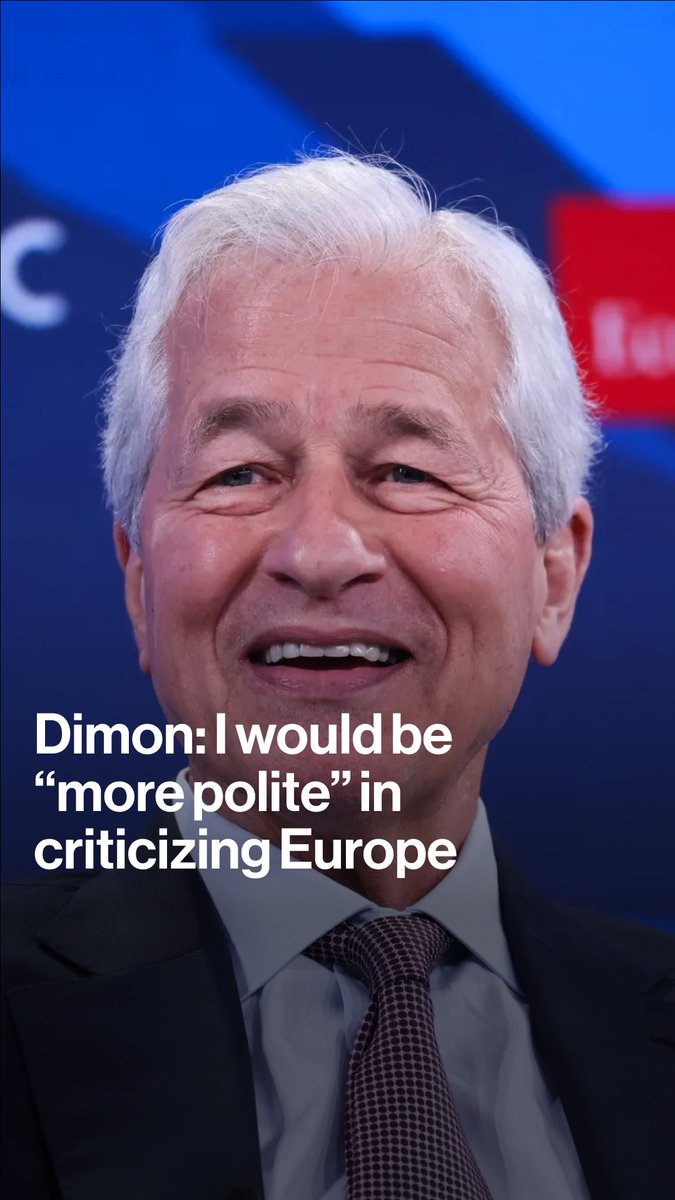 JPMorgan CEO Jamie Dimon said he would be “more polite” about criticizing Europe, when asked if he thought Trump’s foreign policy was good for America