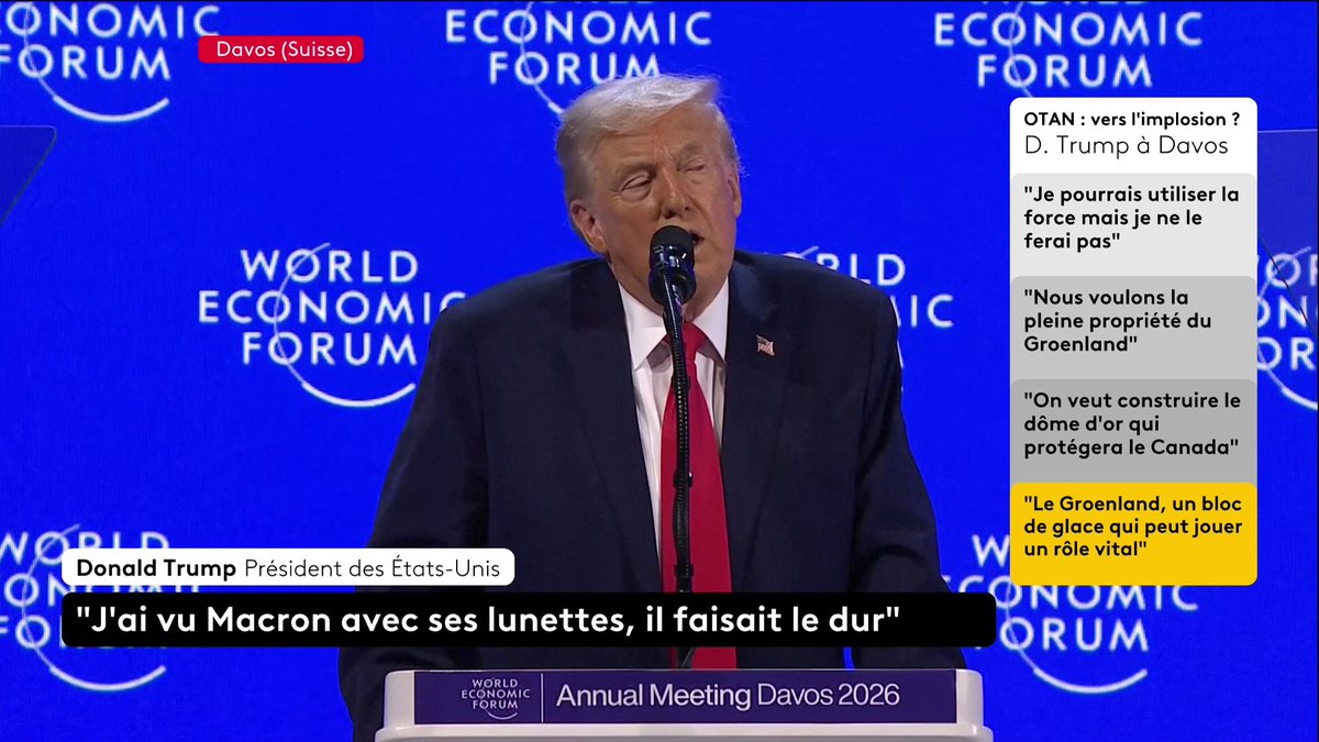 🔴 🗣 "J'ai appelé Emmanuel Macron, je l'ai vu hier avec ses magnifiques lunettes de soleil (...) Je l'ai regardé, il faisait le dur", a assuré Donald Trump qui a raconté un dialogue avec le président français à propos du prix d'une pillule pharmaceutique. #canal16