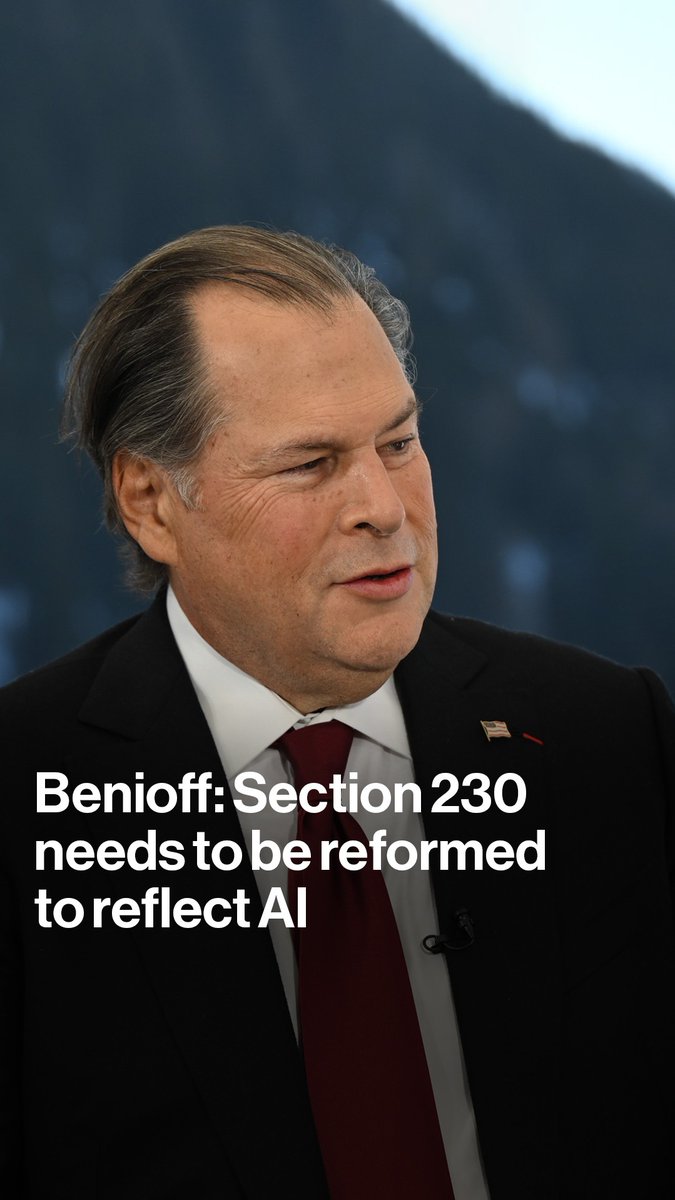 Marc Marc Benioff calls out AI for teen suicides + other harms — and says the era of “we can’t be held accountable” is over. Section 230 reform now.
