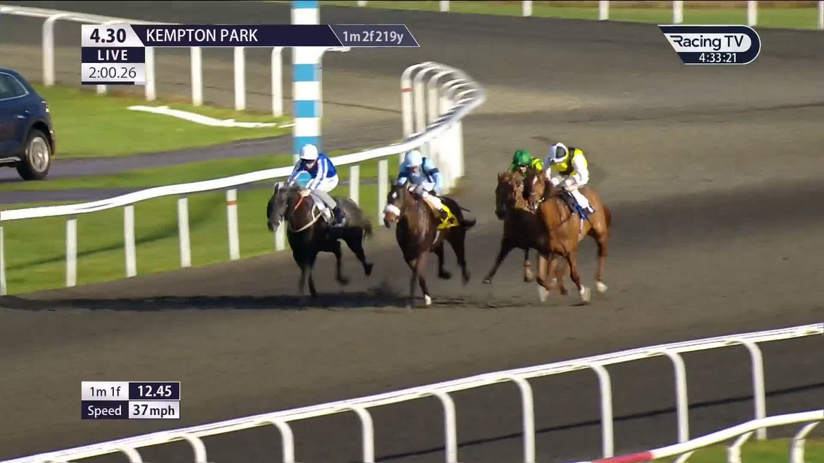 Close finish 🤏 Only In Manila gets up on the line to deny New Bay Star in the Unibet Racing opener Kempton Park Racecourse Gainsborough Thoroughbreds | Harry Joe Davies