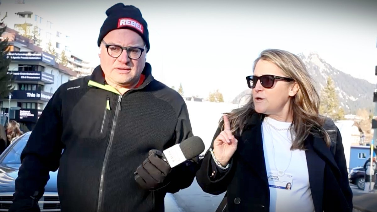 At the World Economic Forum in Davos I finally had the chance to tell Chrystia Freeland to her face that she’s a lawbreaker and deeply unethical. Her response was to call me a Russian spy. Good riddance to that disgraceful fascist.