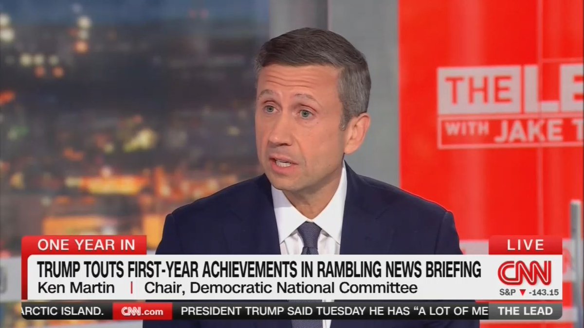 DNC Chair Martin: This week, you had two Democratic governors sworn into office. And on their first days, guess what Abigail Spanberger did? She signed executive orders to bring down the cost of child care and create more housing. What did Mikie Sherrill do? She put an executive order in to freeze utility costs. Donald Trump had a whole year to do that, and he hasn't.