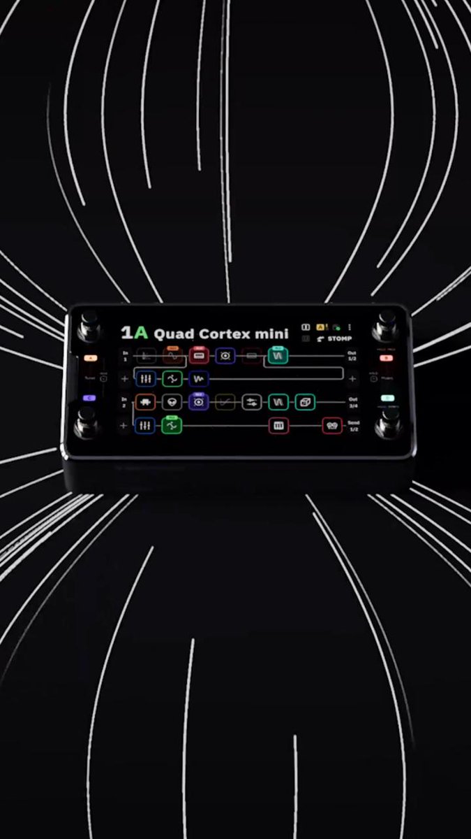 Introducing Quad Cortex mini Quad Cortex mini delivers the full Quad Cortex experience in our most compact, usable format yet, without cutting corners. It brings the same processing power, audio quality, Neural Capture technology, and 7” touchscreen in a footprint that fits effortlessly into pedalboards, modern rigs, or on your desktop. Built for exceptional performance at its size and price, Quad Cortex mini makes it easy to dial in world-class sounds, explore a vast range of amps, effects, and Captures, and build rigs without creative limits wherever you play. Whether you’re stepping into the Quad Cortex platform for the first time or already feel at home, Quad Cortex mini shares the same platform and workflow, making great sounds fast, intuitive, and deeply rewarding from the first note. Quad Cortex mini is available now from select dealers. Find out more at