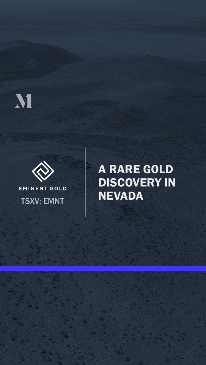 ➡️ Disseminated on behalf of: Eminent Gold Corp. __ “It’s maybe the first time in about 20 years that someone has discovered a standalone oxide Carlin-type deposit.” Dr. Dan McCoy, President, CEO, Chief Geologist, and Director of Eminent Gold Corp. (TSXV: $EMNT | OTCQB: $EMGDF | FSE: 7AB), discusses the company’s discovery of a Carlin-type gold deposit in Nevada, highlighted by a strong intercept of 9.2 metres at 3.2 g/t gold. Watch the video as Eminent Gold advances this discovery toward its next phase of drilling, building on early success across multiple structures.