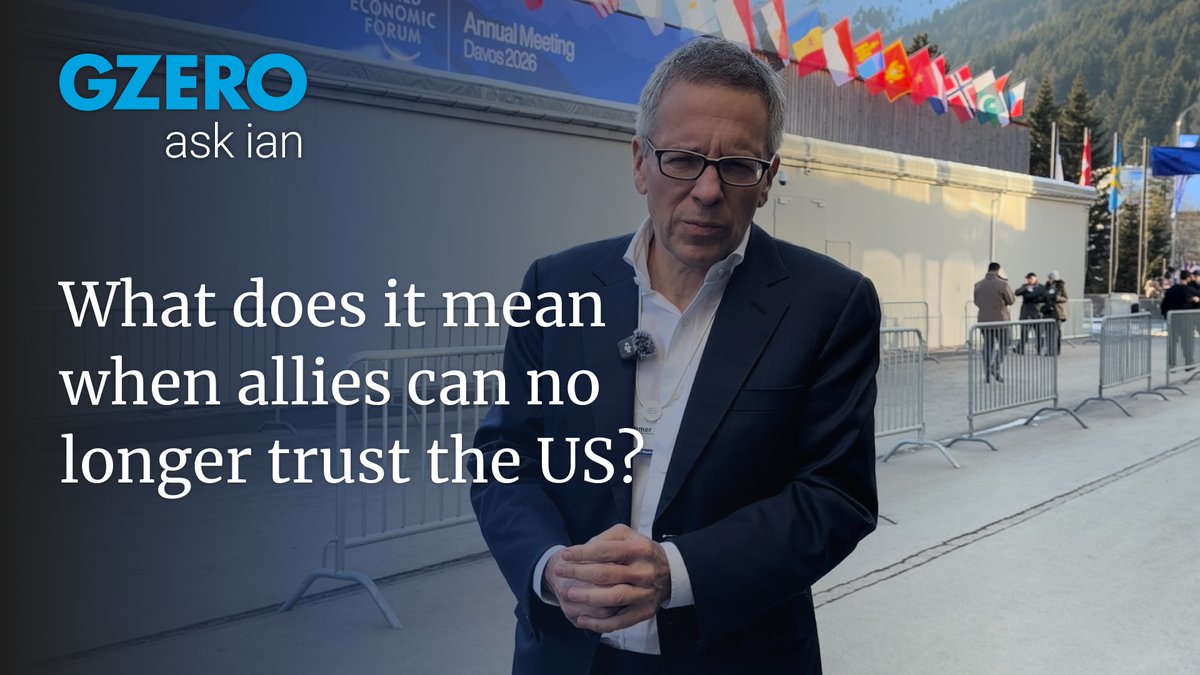 davos wasn’t about trump’s speech. it was about allies concluding they can’t rely on the united states anymore. that’s not anti-american. it’s strategic reality. GZERO Media