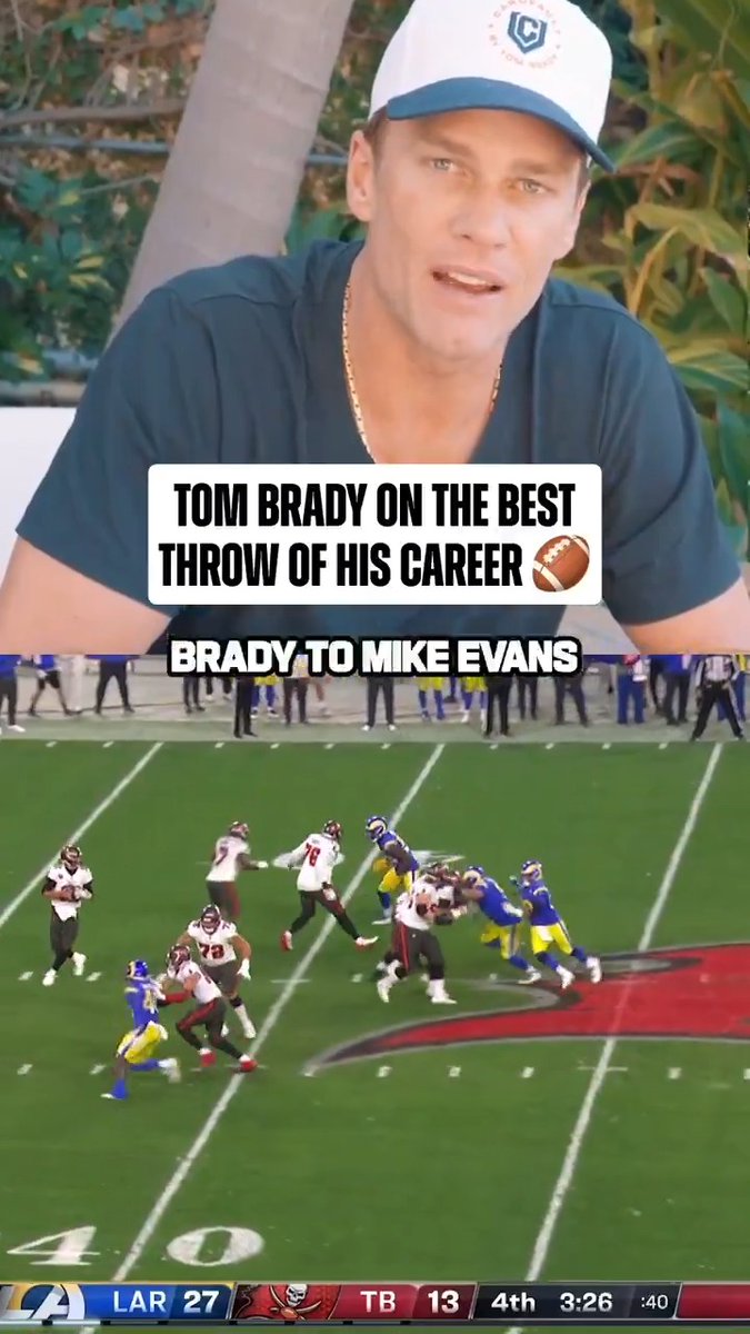 knew right when he threw it 🎯🐐 (via Tom Brady)