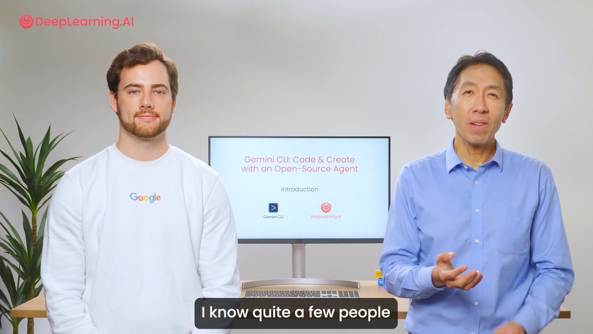 Master Gemini CLI and transform your daily workflows at no cost! We've teamed up with DeepLearning.AI to launch our new course: Gemini CLI: Code &amp; Create with an Open-Source Agent. Enroll today →