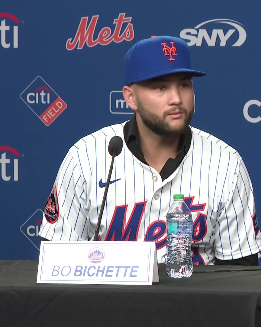 Bo Bichette talks about his willingness to play third base for the Mets: "I was open to doing anything if it felt like the place I needed to be. It became very clear that I wanted to be a Met."