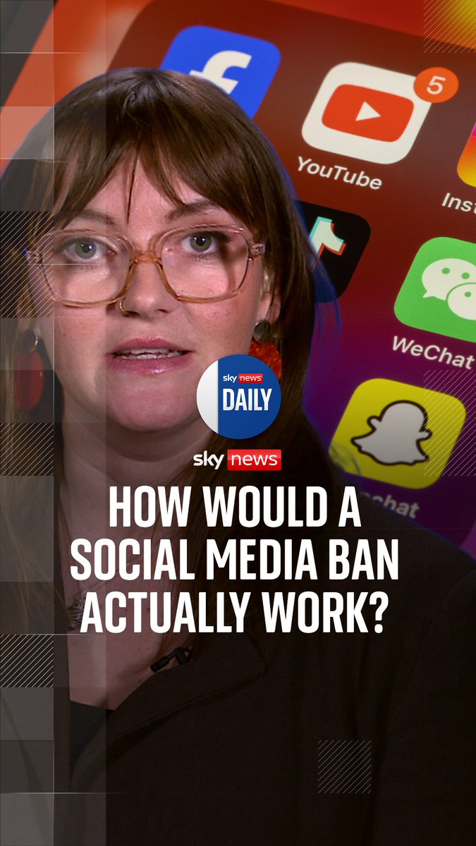 With the government considering a social media ban on children under 16, Sky's Jonathan Samuels and tech reporter Mickey Carroll explore how it could actually work. 🎧