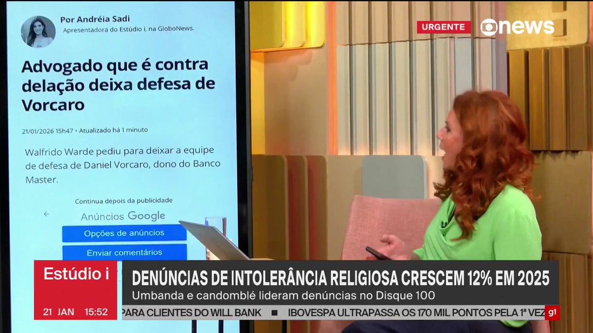 O advogado Walfrido Warde, que é contra delação, pediu pra deixar a defesa de Daniel Vorcaro. A saída ocorre em meio a avaliações nos bastidores de que, com o agravamento da situação de Vorcaro, ele pode aderir a uma colaboração premiada.