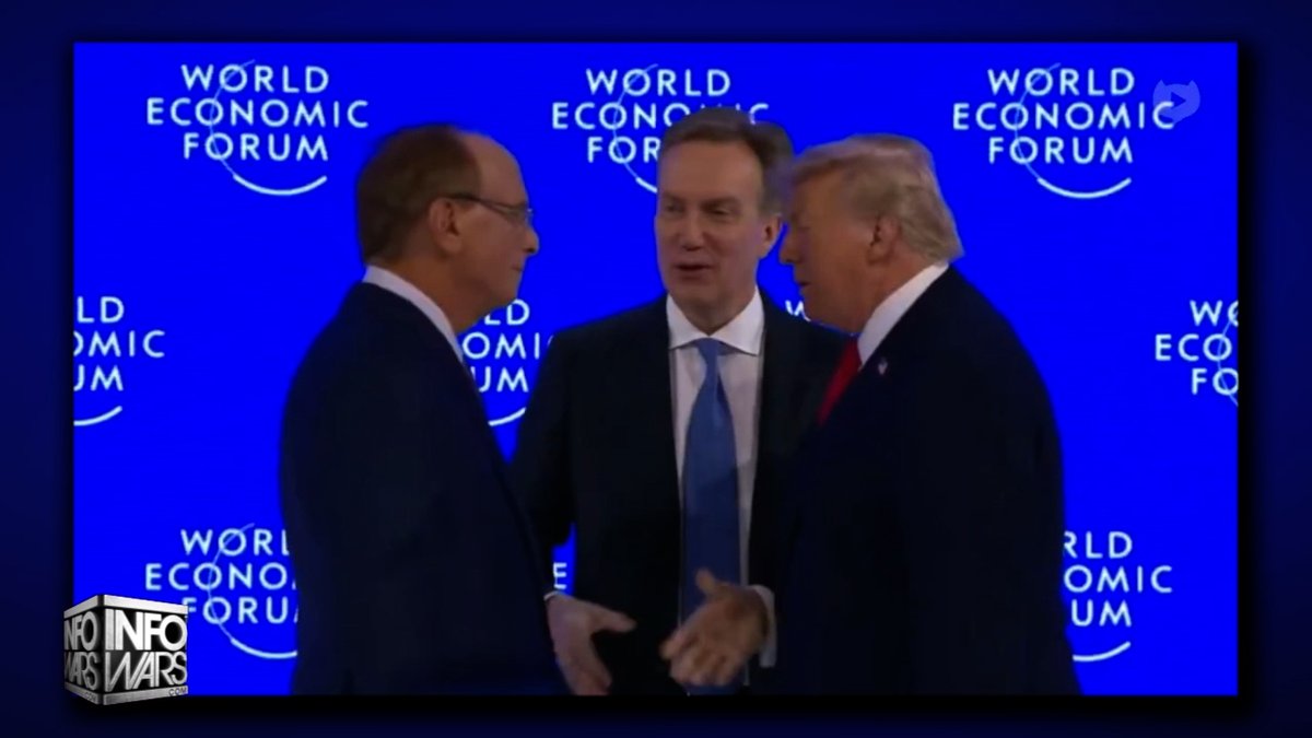 POWERFUL: Watch President Trump's Opening Remarks At The Globalists' Davos Summit, Where BlackRock CEO & WEF Head Larry Fink Was Forced To Introduce The Man Seeking To Dismantle His New World Order System "Thank You, Larry, It's Great To Address So Many Respected Business Leaders, So Many Friends, A Few Enemies!"