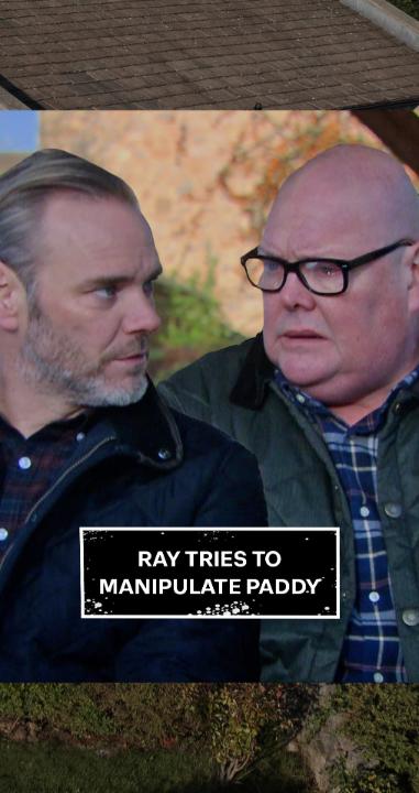 Paddy won't buy your story, Ray. Watch Paddy's reaction: #Emmerdale