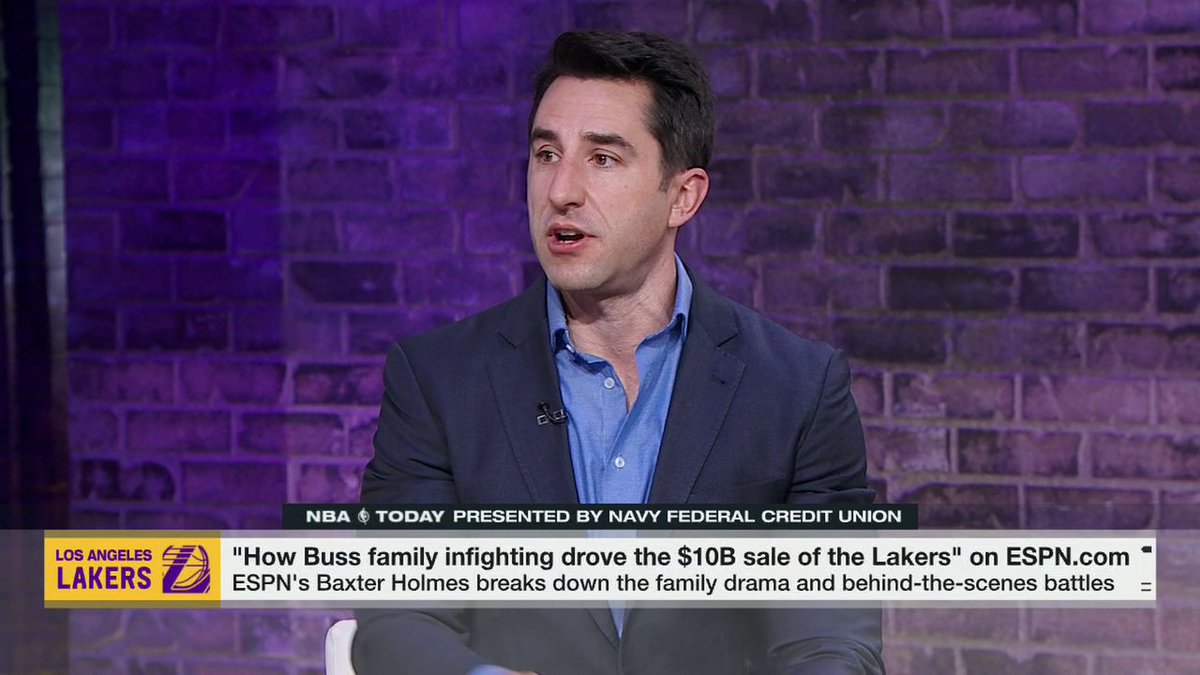 How Buss family disputes led to the Lakers $10B sale ⬇️ Baxter Holmes joins Malika Andrews on NBA Today to explain how it unfolded.