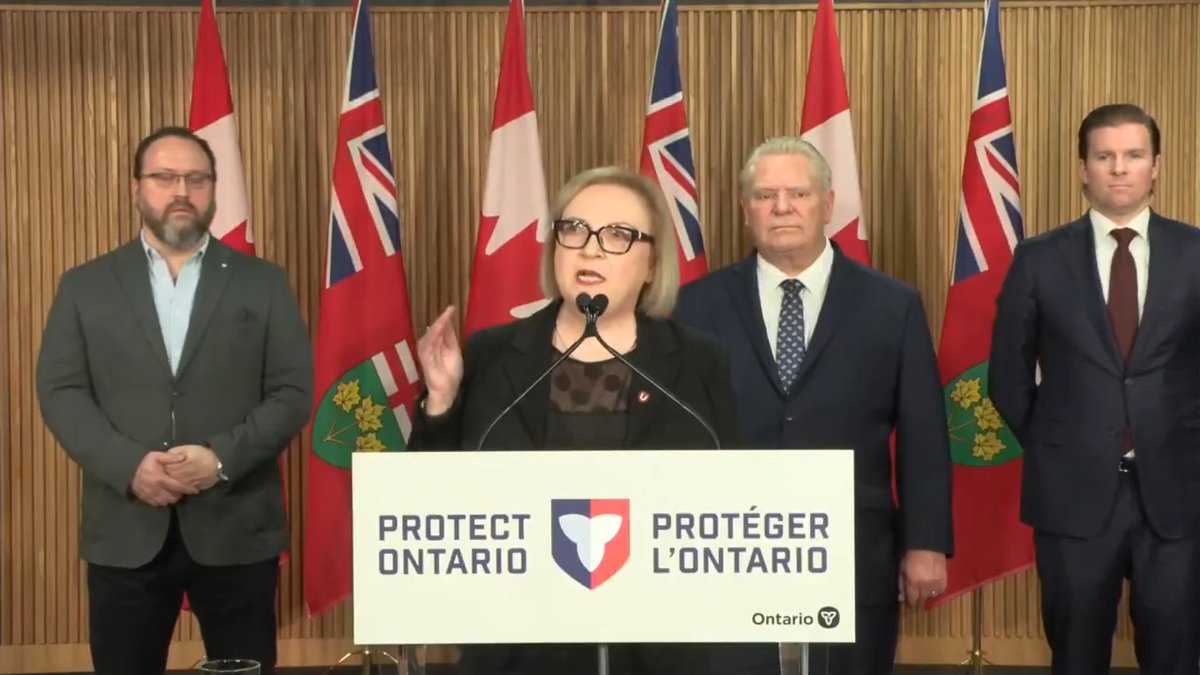 Watch Unifor’s @lanampayne full remarks as she joins Premier Doug Ford Flavio Volpe, C.M. and Brian Kingston to raise concerns about made-in-China EV imports and call for coordinated action to protect Canadian autoworkers. ✊🍁