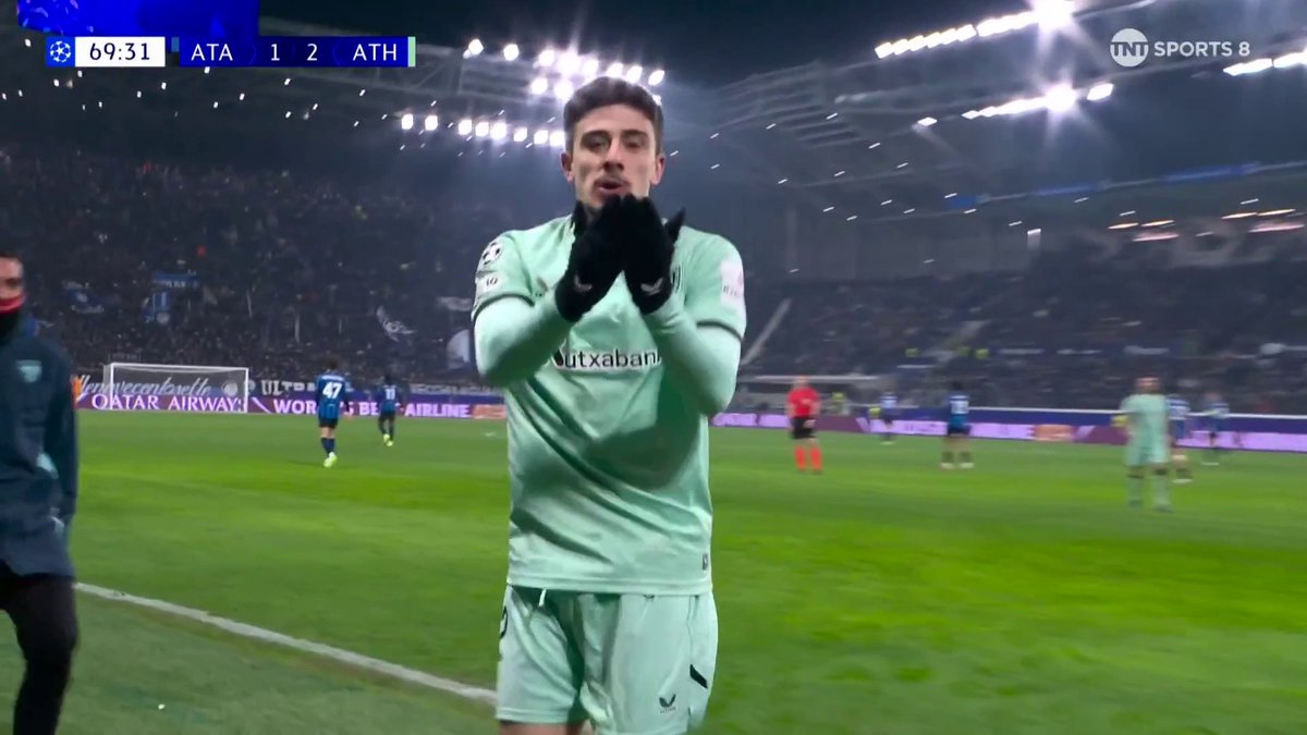 The comeback is complete for Athletic Club, as they now take the lead as Nico Serrano makes an instant impact from the bench to volley home at the back post 🚀 TNT Sports &amp; discovery+ UK