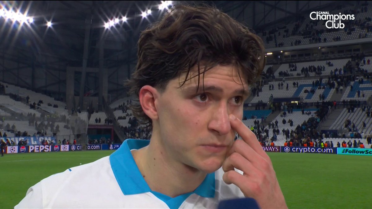 "On a essayé de mettre de la folie, mais c'était trop dur" 🗣️ Leonardo Balerdi très lucide après la défaite mais confiant pour aller s'imposer à Bruges mercredi prochain ⚡️ #UCL | #OMLIV