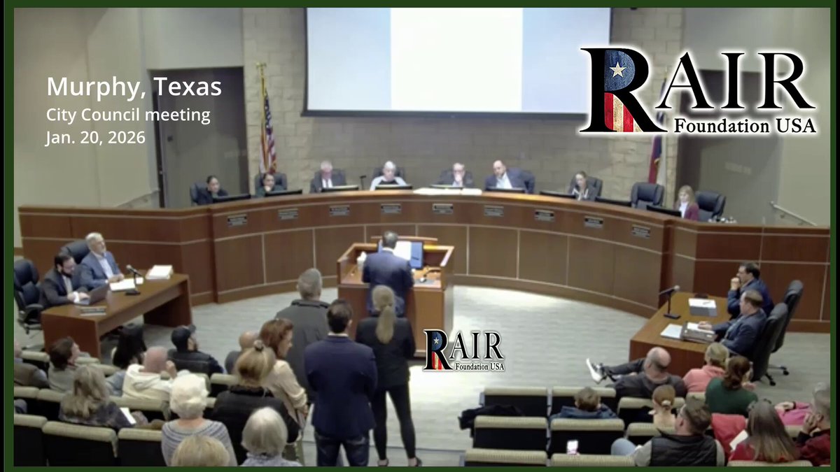 🚨 AMERICANS ARE RISING UP - ARE POLITICIANS LISTENING!? MURPHY, TEXAS — CONSTITUTIONAL FIRE: "ISLAM IS INCOMPATIBLE WITH OUR CONSTITUTIONAL REPUBLIC... AN ISLAMIC CENTER IS A BEEHIVE DESIGNED TO SEED A SEPARATE SOCIETY!" A resolute patriot stood before the packed council last night and delivered a razor-sharp constitutional warning against the proposed Islamic expansions: "Preserve, protect and defend the US Constitution... Local American governments must maintain our national and state identities, as well as our secularism. Article Six establishes the Constitution as the supreme law of the land - our political, legal, and social structure all flow from it. Islam is a way of life that is incompatible with our Constitutional Republic. It is a distinct and separate political, legal and social structure. An Islamic center, through my research, is a beehive designed to be a seed for a separate and distinct society. It is a place for study, for family meetings, for supplying a battalion of men, for academic courses, for political and legal training, for sports. It is designed as a social club, as an office for domestic political and legal resolutions, and the Center for distributing their media. Local American governments must maintain our national and state identities as well as our secularism. We as a nation and as a society, do not have to accommodate the Islamic way of life. It is okay to say no. In fact, there are times that we must say no." BOOM. This is constitutional clarity. Article VI supremacy means no parallel systems. No separate societies seeded in our suburbs. No "beehives" for battalion-building, political resolution, or media propagation under the guise of religion. Murphy's fight against these expansions (IAM Masjid phases advancing, parking/traffic burdens, learning center pushes) echoes the Explanatory Memorandum raided by the FBI - proving these centers aren't just houses of worship; they're multifaceted footholds. Texas patriots: We MUST say NO when it threatens our Republic, secularism, and identity. AMERICANS ARE REJECTING THE ISLAMIZATION!