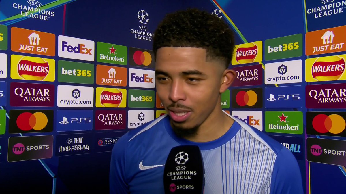 "He's not the tallest player but he scored a good header today" 😅 Wesley Fofana talks Moises Caicedo's goal and reacts to Chelsea's 1-0 win over Pafos... 🎙️ Olivia Buzaglo 📺 TNT Sports & discovery+ UK