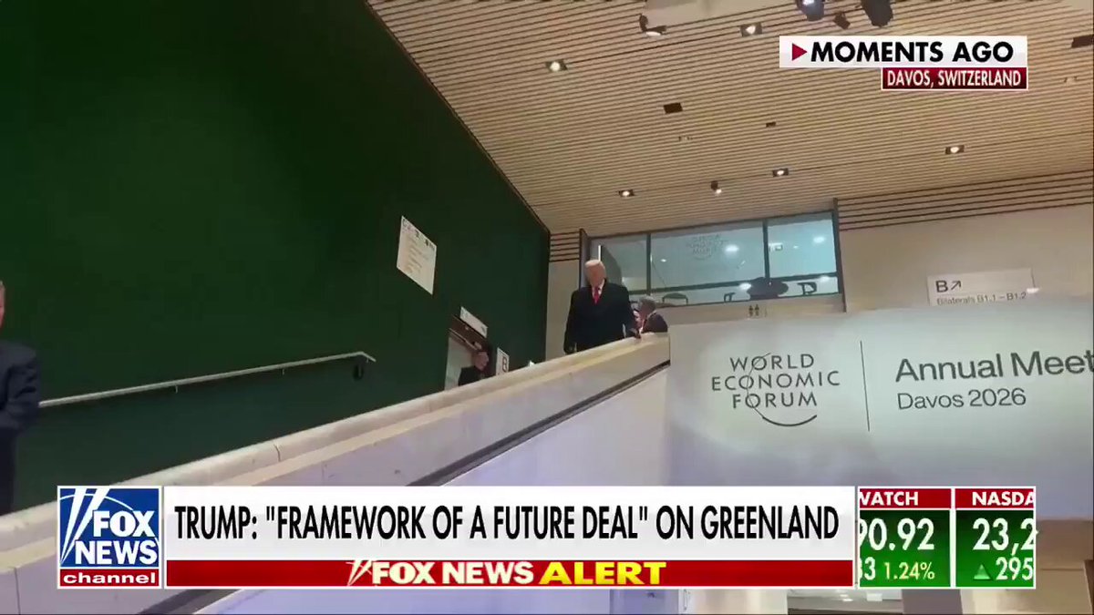 🚨 BREAKING: President Trump just wrapped up a HUGELY successful day in Davos After stepping off Air Force One, he worked for COUNTLESS hours and struck a Greenland framework He's going BACK to the White House after a Board of Peace signing in the morning KEEP WINNING, 47! 🇺🇸