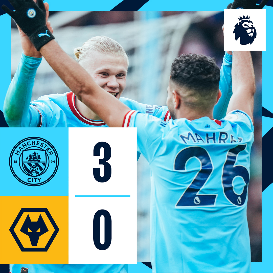#OnThisDay: #ManCity 3-0 Wolves [2023] ⚽️ [40', 50' P, 54'] Erling Haaland