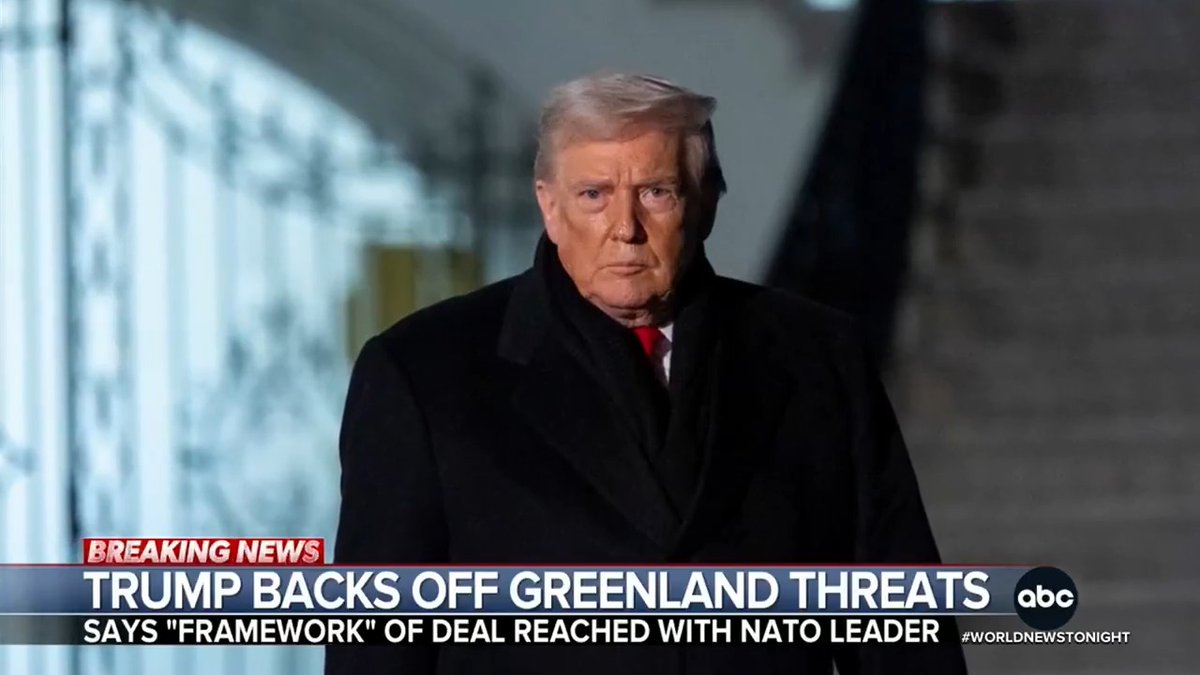 After weeks of declaring the U.S. must own Greenland, Pres. Trump backed off on threats to take the country by force and dropped NATO tariffs threats. The president announced a "framework of a deal" on Greenland has been formed. Rachel Scott reports.