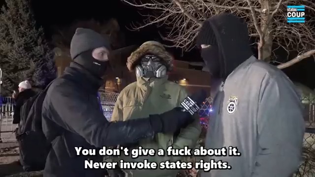 🚨"If you support Donald Trump, never invoke the constitution—you don't give a f*ck about it, never invoke states rights, you don't give a f*ck about them, you don't care about tyranny...you have no principles," -Minneapolis ICE protester in -1 degree wind chill. LIVE NOW ⬇️