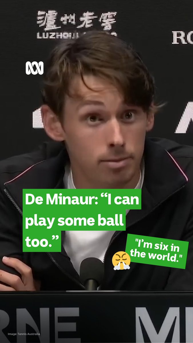 "I'm currently six in the world ... I can play some ball too." Alex de Minaur wants to flip the narrative that he's vulnerable to power hitters, just like he flipped the match after the first set last night. 💪 📷 Catch all the action from the Australian Open this summer, live and ad-free. Just look for the tennis button on the ABC listen app: Live blog: #AO2026