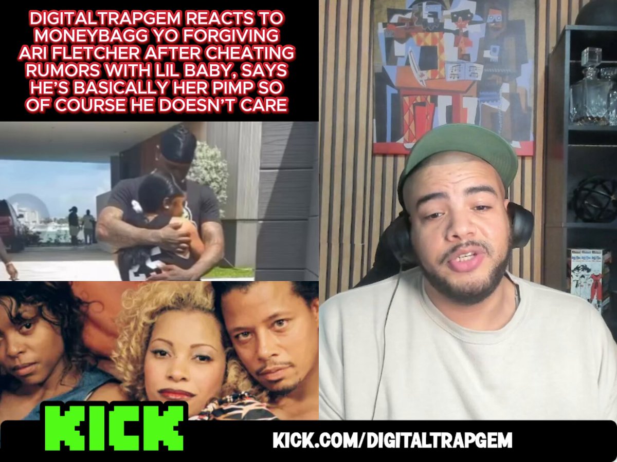 DigitalTrapGEM reacts to Moneybagg Yo forgiving Ari Fletcher after cheating rumors with Lil Baby, says he’s basically her pimp so of course he doesn’t care 🤨😭