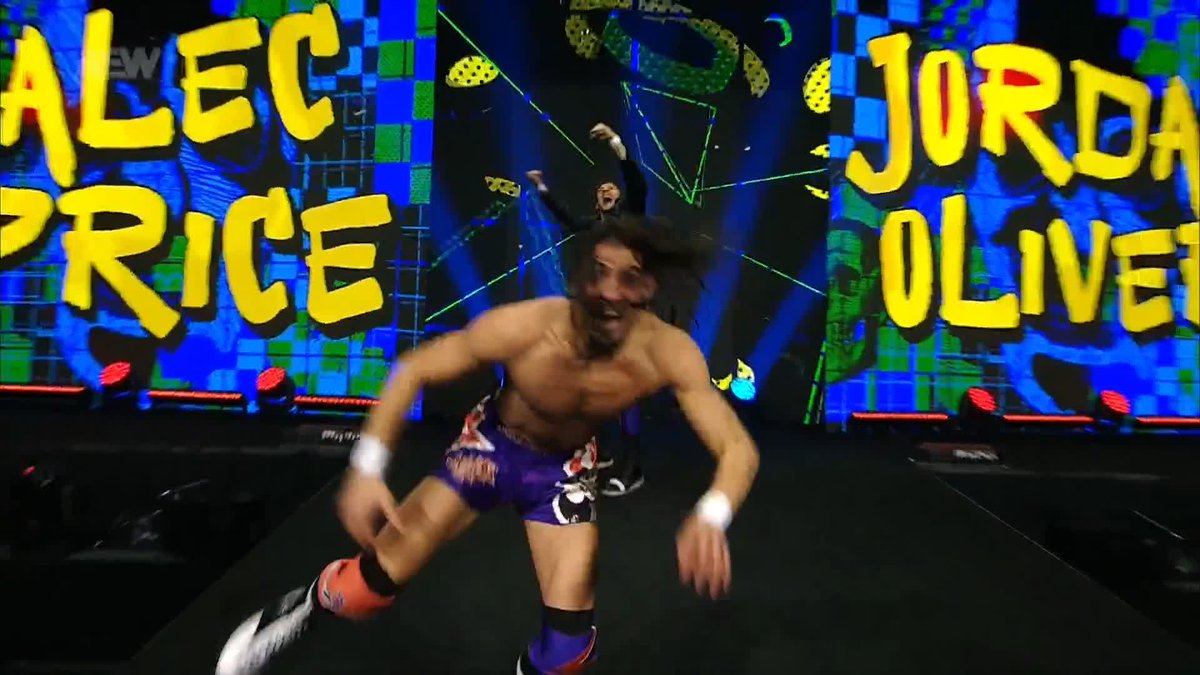 Just as The Bustah Alec Price + Jordan Oliver | THE BRAIN 🧠 were making their entrance, Big Stoke sends a message to Davis + Doyle! Watch #AEWDynamite LIVE on TBS &amp; HBO Max