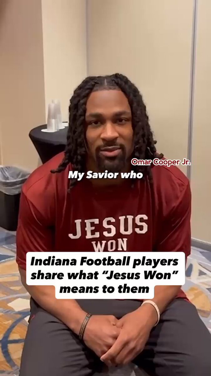Congratulations to Indiana Football on their undefeated season and national championship win! God bless these young men for sharing their strong testimonies about Jesus Christ!
