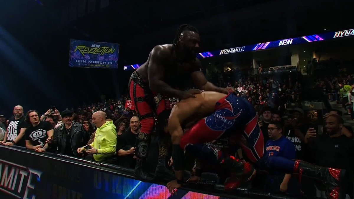 PILEDRIVER ON THE GUARD RAIL! Watch #AEWDynamite LIVE on TBS &amp; HBO Max