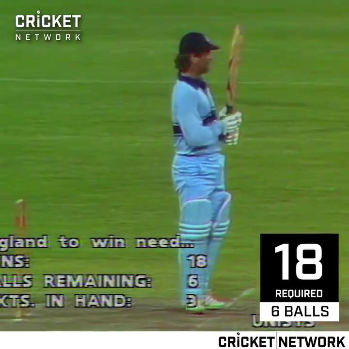Allan Lamb’s Miracle 18 runs required to win off last 6 balls and Lamb smashed them within 5 balls - 2, 4, 6, 2, 4. #OnThisDay in 1987, Allan Lamb smashed unbeaten 77 in Sydney against Australia.