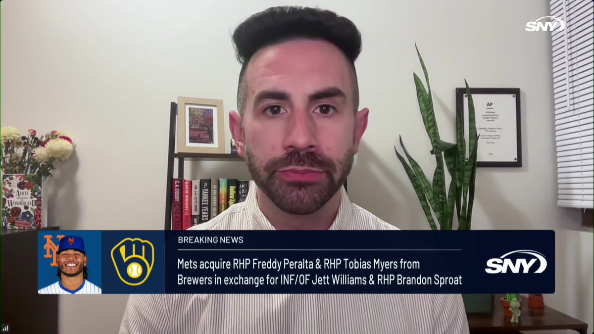 "David Stearns had to, because that's the state of this market" Will Sammon tells Eamon McAnaney why the Mets traded Brandon Sproat and Jett Williams to acquire Freddy Peralta, at minimum, as a rental
