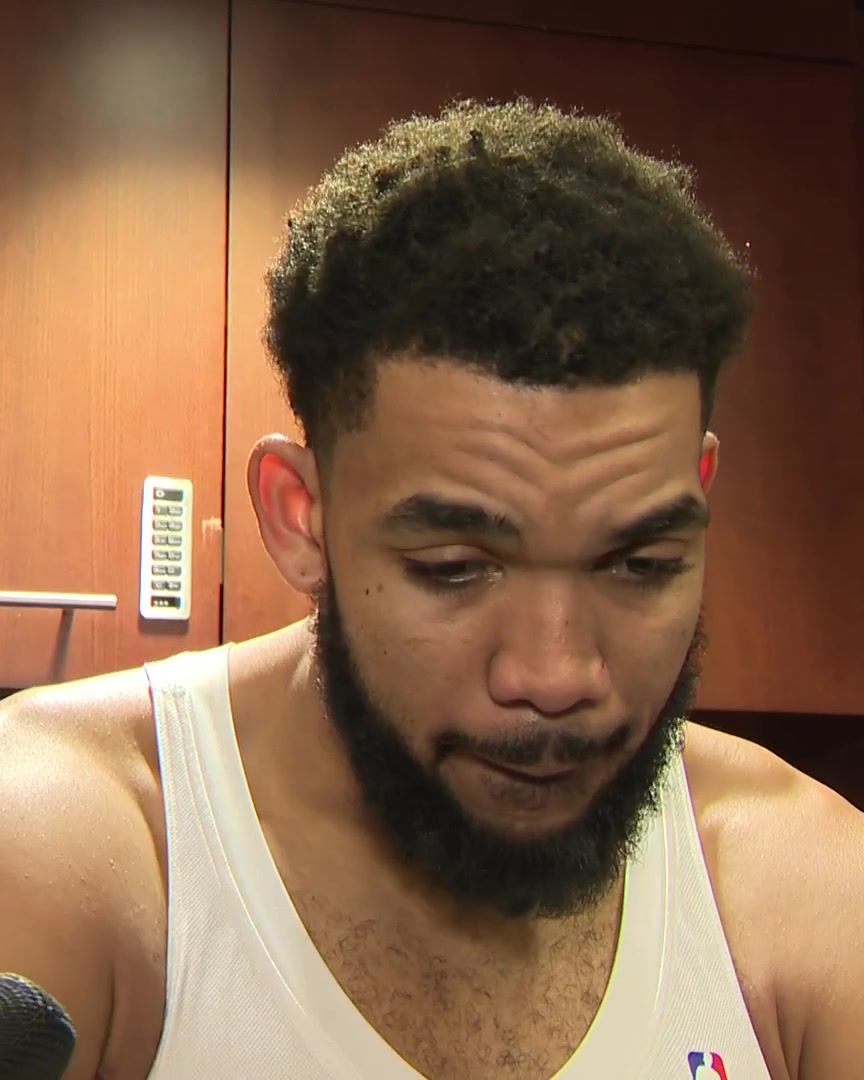 Karl-Anthony Towns was asked if the Knicks' players-only meeting helped the Knicks get on the same page: "I think losing four in a row better get everyone on the same page."