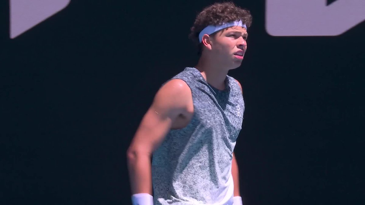 A brutal performance 🥵 Ben Shelton had all of his weapons on display during his 6-3 6-2 6-2 victory over Sweeney #AusOpen #AO26