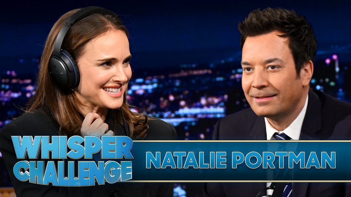 Whisper Challenge w/ Natalie Portman 🎧 #FallonTonight