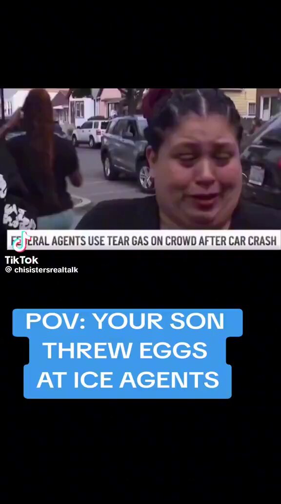 Her 16 year old son THREW EGGS at ICE agents and she's upset that ICE arrested him. WTF does she think should happen to someone who ASSAULTS federal agents?
