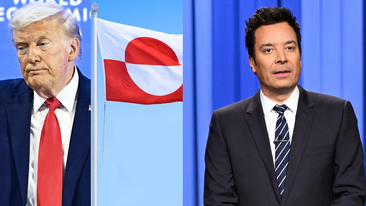 During today’s speech, Trump insisted on the US acquiring Greenland but said that he won’t “use force” to get it. When asked how he’ll get Greenland, Trump stuffed two McNuggets in his cheeks and said, “I’m gonna make ‘em an offer they can’t refuse.” #FallonTonight
