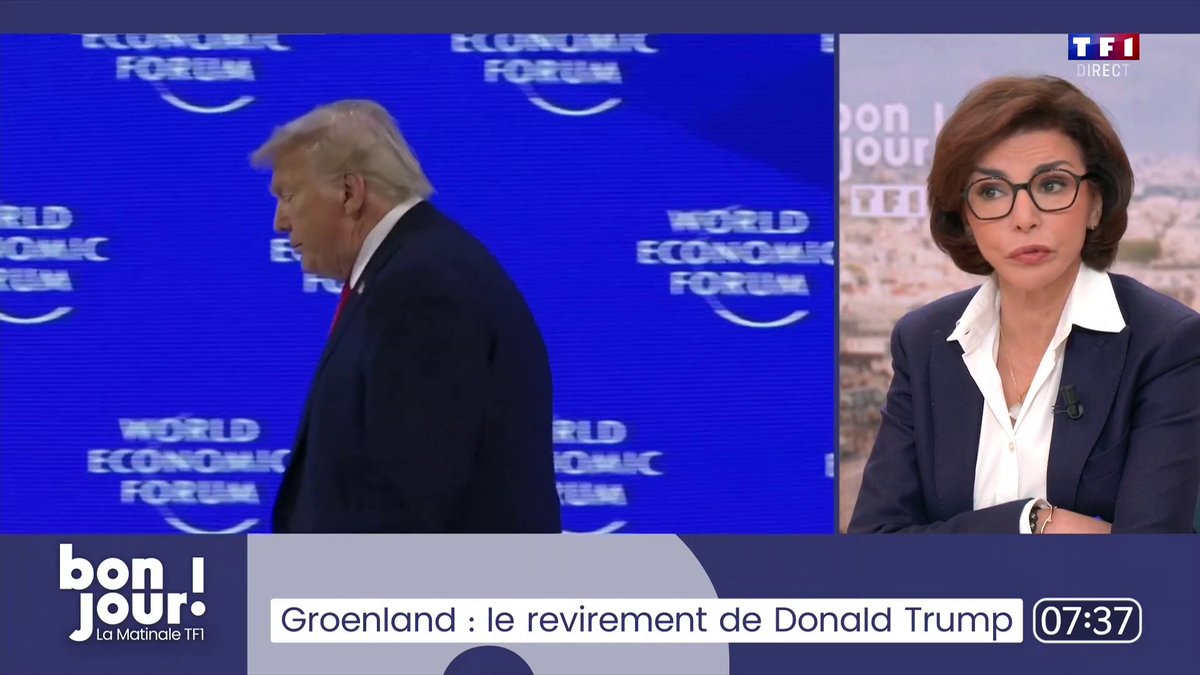 🗣️ Trump/Macron : "La presse internationale reconnaît la voix forte portée par le président de la République à Davos. Il plaide pour une France forte et une Europe souveraine et puissante. Il est important de maintenir cette pression sur Trump" : Rachida Dati ن