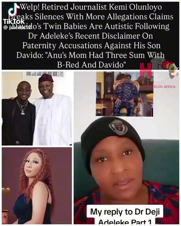 Kemi Olunloyo reply Mr Deji Adeleke by saying Davido’s twins are Autistic!!! Omo I hope they sue this woman, she deserve to do jail🤦🏾‍♀️