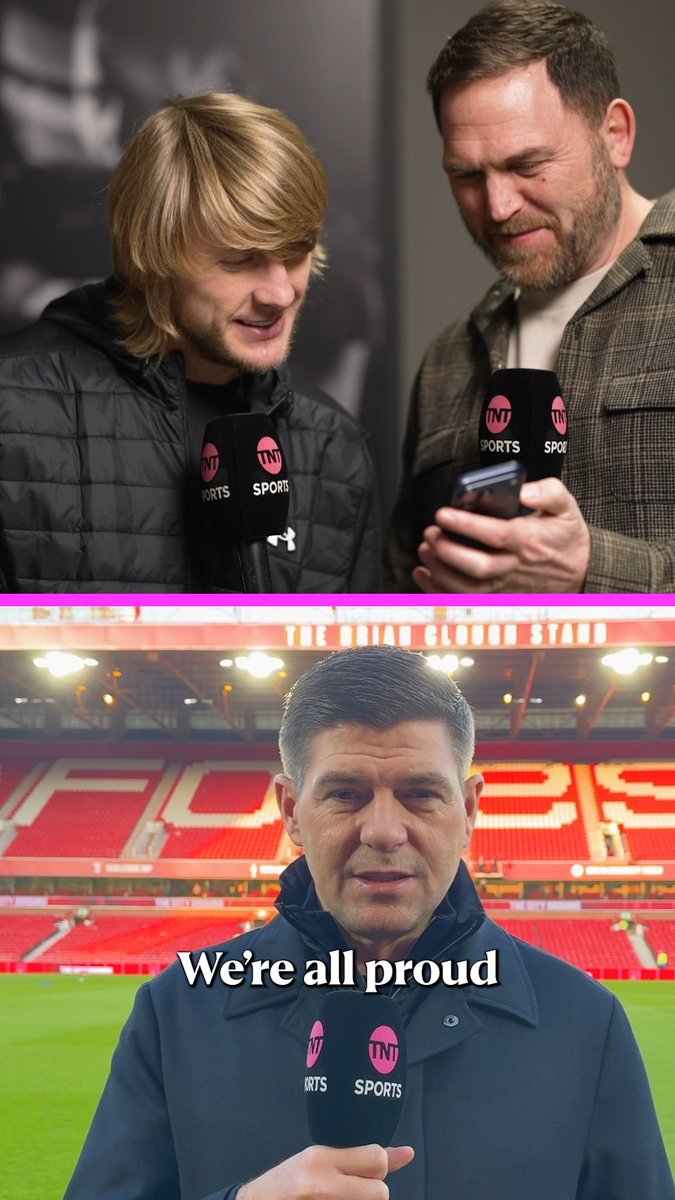 Liverpool legend Steven Gerrard with a special message (and challenge) for Reds fan Paddy ‘The Baddy’ Pimblett 🤣🤝 #UFC324 | Saturday | LIVE on TNT Sports Box Office