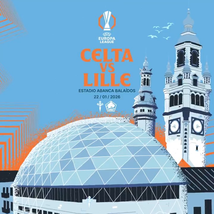 Hoxe xoga o noso 𝗘𝗨𝗥𝗢𝗖𝗘𝗟𝗧𝗔! 🩵 🆚 LOSC 🏆 UEFA Europa League Fase Liga - X7 ⏰ 21:00 CET 🏟️ #AbancaBalaídos 📺 MovistarFútbol 🎟️ Cesión abonos: App ⋄ #CeltaLOSC ⋄ #EuropaLeague