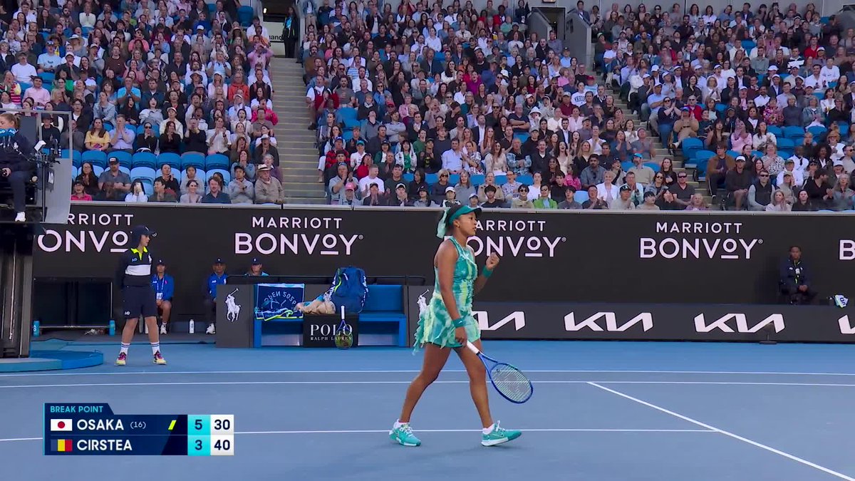 Pretty sensational coverage from Osaka to close out the first set 👏 Wide World of Sports • ESPN • TNT Sports • WOWOWテニス • #AO26