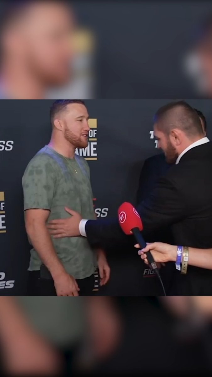 When Justin Gaethje ran into Khabib at the Hall of Fame ceremony... 🤝 #UFC324 | Saturday | LIVE on TNT Sports Box Office